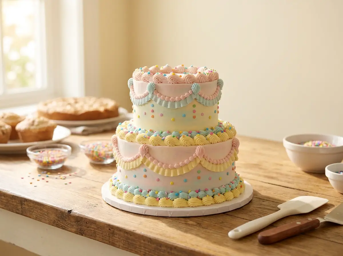 Custom decorated birthday cake